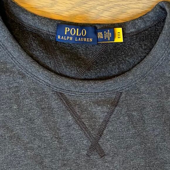 Polo Ralph Lauren Fleece Crewneck Sweatshirt Pony Logo Gray Mens Size XXL - Picture 4 of 9